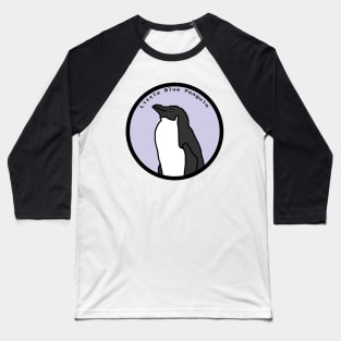 Portrait of Little Blue Penguin in a Circle Baseball T-Shirt